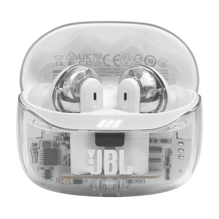 JBL Tune Beam 2 | In-Ear Headphones - 100% Wireless - Bluetooth - Smart Ambient - 6 Microphones - Phantom White-Sonxplus Drummondville
