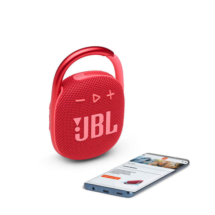 JBL Clip 4 | Ultra-portable Speaker - Bluetooth - Waterproof - 10 Hours autonomy - Rouge-Sonxplus Drummondville