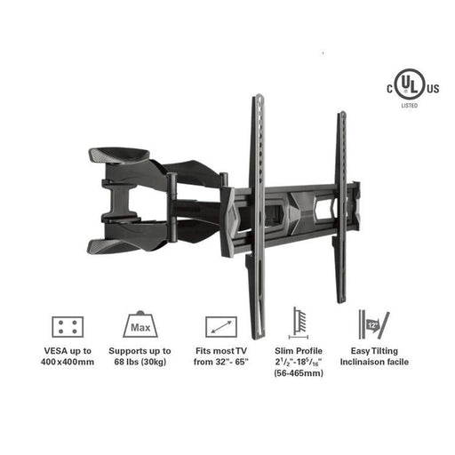 Syncmount SM-3265FM | Articulating wall mount for TV 32" to 65" - Up to 66 lbs-Sonxplus Drummondville