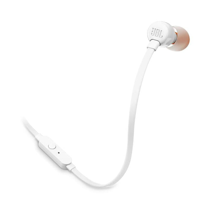 JBL Tune 110 | Wired in-ear headphones - With 1-button remote control - Microphone - White-Sonxplus Drummondville