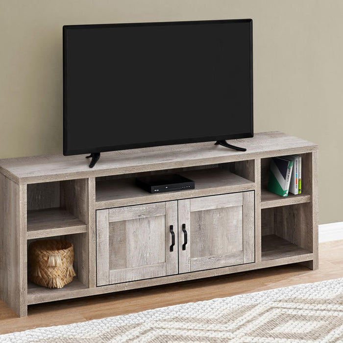 Monarch Specialties I 2742 | TV stand - 60" - Imitation wood - Taupe-Sonxplus Drummondville