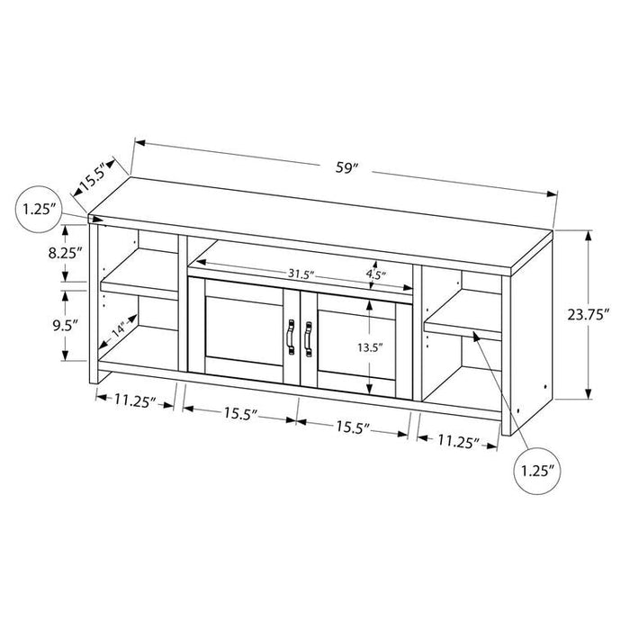 Monarch Specialties I 2742 | TV stand - 60" - Imitation wood - Taupe-Sonxplus Drummondville