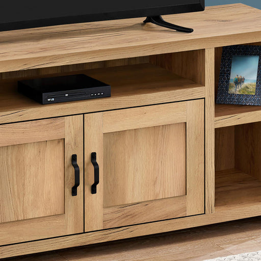 Monarch Specialties I 2744 | TV stand - 60" - Imitation wood - Golden pine-Sonxplus Drummondville