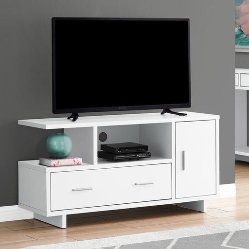 Monarch Specialties I 2800 | TV stand - 48" - With storage - White-Sonxplus Drummondville