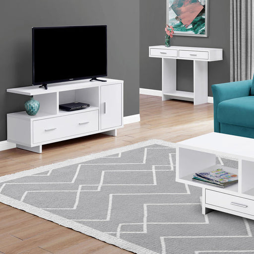 Monarch Specialties I 2800 | TV stand - 48" - With storage - White-Sonxplus Drummondville