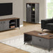 Monarch Specialties I 2831 | TV stand - 60" - Imitation wood - Medium brown - Grey imitation concrete-Sonxplus Drummondville