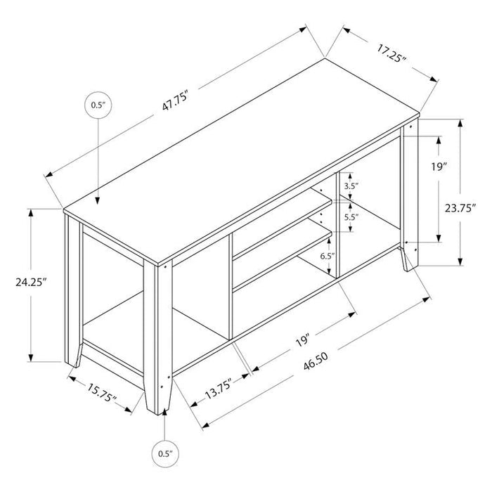 Monarch Specialties I 3529 | TV Stand - 48" - Espresso-Sonxplus Drummondville