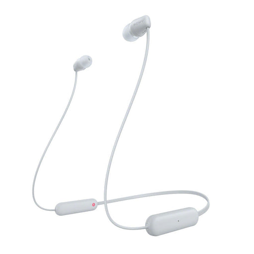 Sony WI-C100 | In-ear headphones - Wireless - Bluetooth - Around the neck - Microphone - IPX4 - White-Sonxplus Drummondville