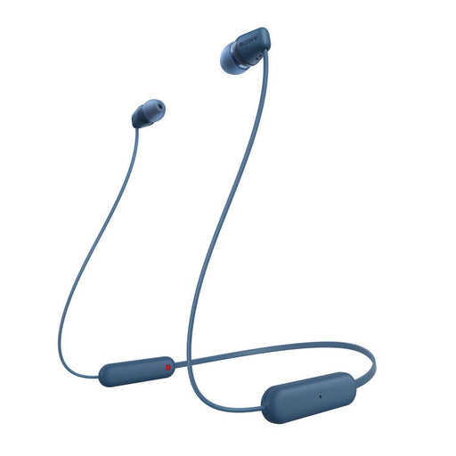 Sony WI-C100 | In-ear headphones - Wireless - Bluetooth - Around the neck - Microphone - IPX4 - Blue-Sonxplus Drummondville