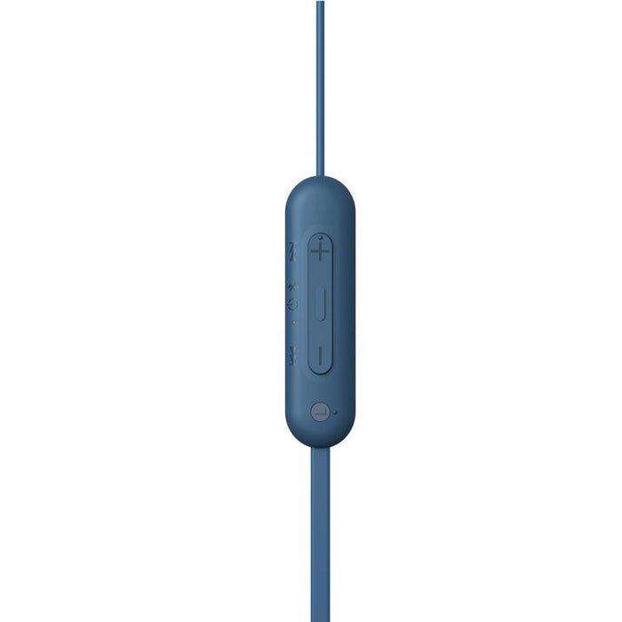 Sony WI-C100 | In-ear headphones - Wireless - Bluetooth - Around the neck - Microphone - IPX4 - Blue-Sonxplus Drummondville