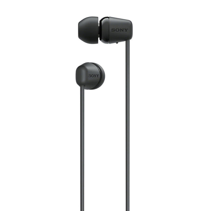 Sony WI-C100 | In-ear headphones - Wireless - Bluetooth - Around the neck - Microphone - IPX4 - Black-Sonxplus Drummondville