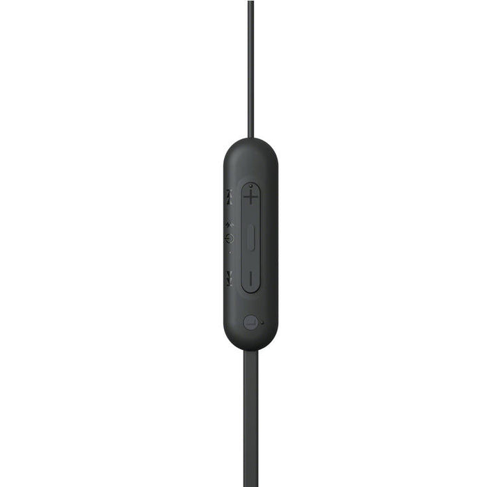 Sony WI-C100 | In-ear headphones - Wireless - Bluetooth - Around the neck - Microphone - IPX4 - Black-Sonxplus Drummondville