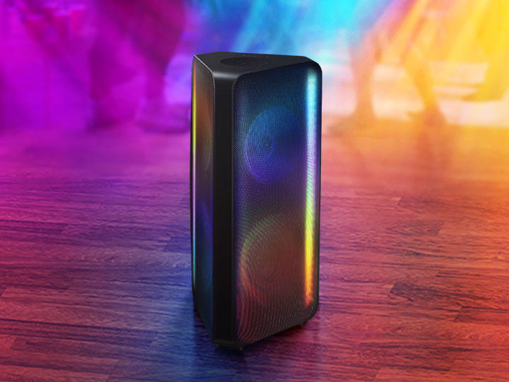 Samsung MX-ST40B | Powerful portable speaker - Sound tower - Bluetooth - 160W - Bidirectional - LED lights - Multiple Bluetooth connection - Black-Sonxplus Drummondville