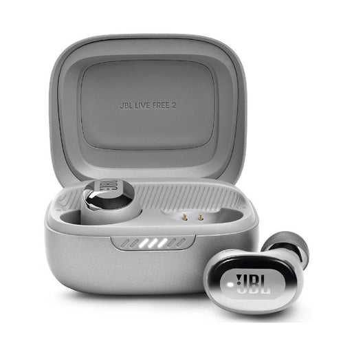 JBL Live Free 2 | In-Ear Headphones - 100% Wireless - Bluetooth - Smart Ambient - Microphones - Silver-Sonxplus Drummondville