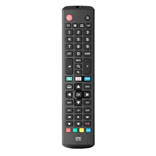 One for All URC4811R | Direct replacement remote control for any LG TV - Replacement Series - Black-Sonxplus Drummondville