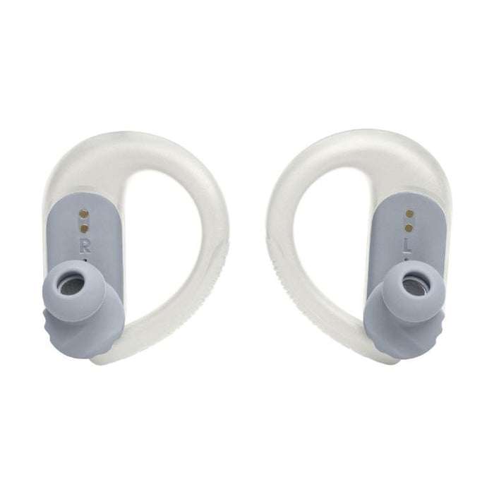 JBL Endurance Peak III | Sport In-Ear Headphones - 100% Wireless - Waterproof - Powerhook Design - White-Sonxplus Drummondville