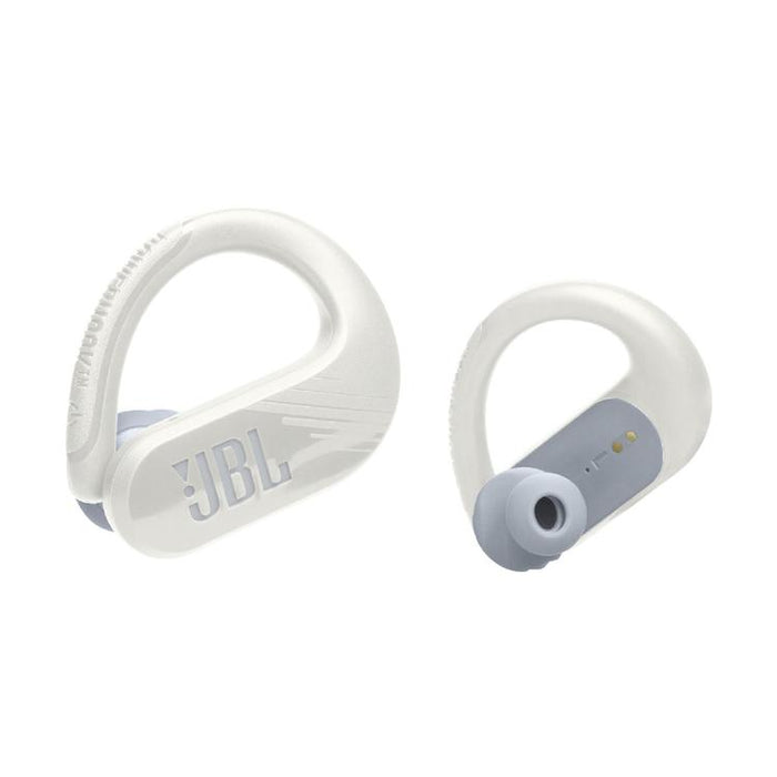 JBL Endurance Peak III | Sport In-Ear Headphones - 100% Wireless - Waterproof - Powerhook Design - White-Sonxplus Drummondville