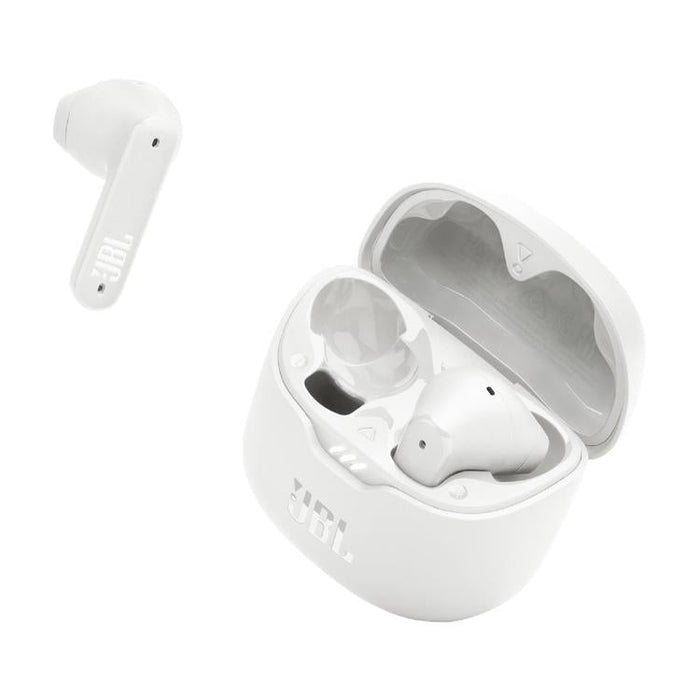 JBL Tune Flex | In-Ear Headphones - 100% Wireless - Bluetooth - Noise reduction - Stick-open design - IPX4 - White-Sonxplus Drummondville