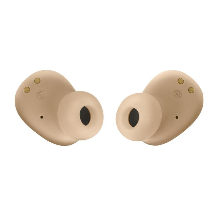 JBL Vibe Buds | In-Ear Headphones - Wireless - Bluetooth - Smart Ambient Technology - Beige-Sonxplus Drummondville