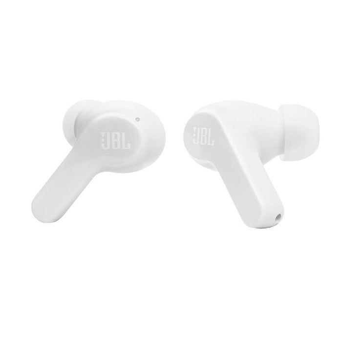 JBL Vibe Beam | In-Ear Headphones - Wireless - Bluetooth - Smart Ambient Technology - White-Sonxplus Drummondville