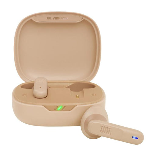 JBL Vibe Flex | In-Ear Headphones - Wireless - Bluetooth - Stick-open Design - Smart Ambient Technology - Beige-Sonxplus Drummondville