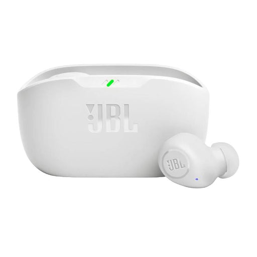 JBL Vibe Buds | In-Ear Headphones - Wireless - Bluetooth - Smart Ambient Technology - White-Sonxplus Drummondville