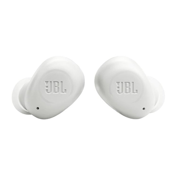 JBL Vibe Buds | In-Ear Headphones - Wireless - Bluetooth - Smart Ambient Technology - White-Sonxplus Drummondville