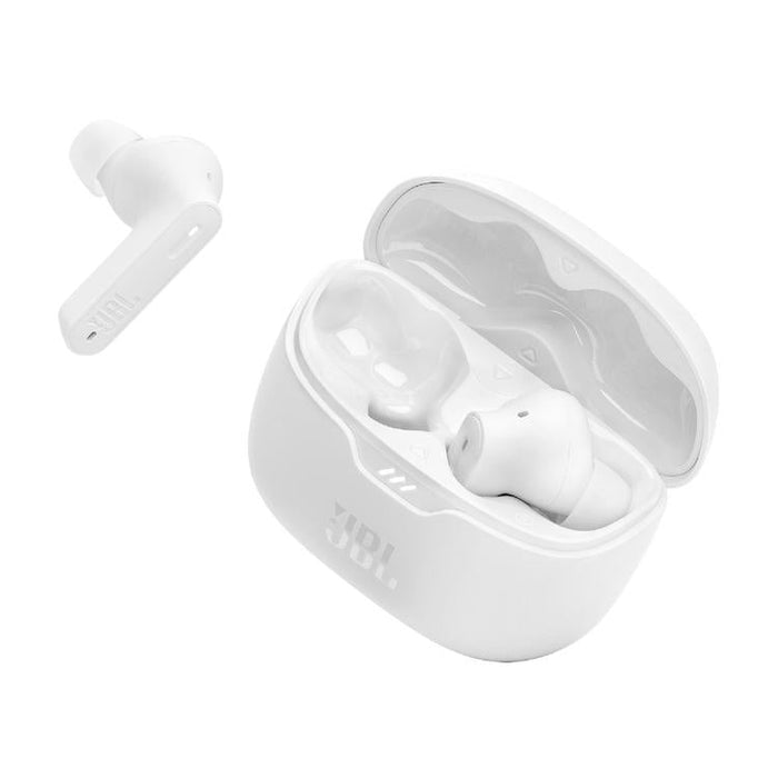 JBL Tune Beam | In-Ear Headphones - 100% Wireless - Bluetooth - Smart Ambient - Stick-open Design - White-Sonxplus Drummondville