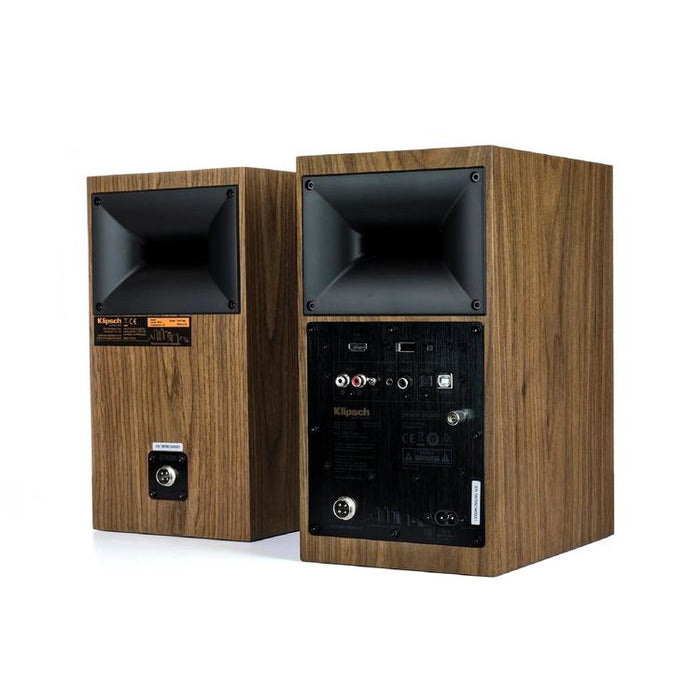 Klipsch The Fives | Heritage 5.25" Amplified Speakers - Two-Way - Bluetooth - Walnut - Pair-Sonxplus Drummondville