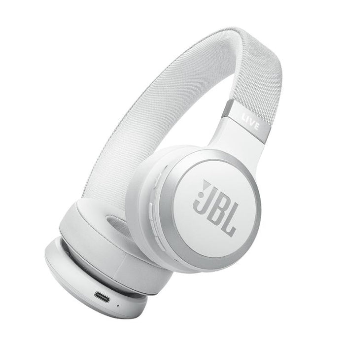 JBL Live 670NC | Around-Ear Headphones - Wireless - Bluetooth - White-Sonxplus Drummondville