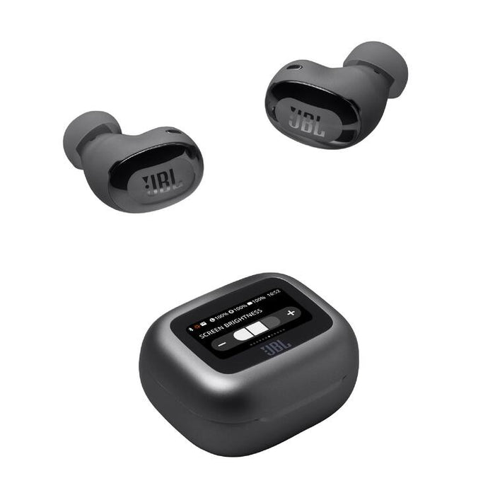 JBL Live Buds 3 | In-Ear Headphones - 1.45" LED Touch Screen - Bluetooth - Black-Sonxplus Drummondville