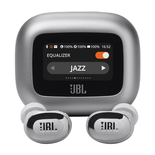 JBL Live Buds 3 | In-Ear Headphones - 1.45" LED Touch Screen - Bluetooth - Silver-Sonxplus Drummondville