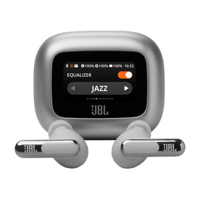 JBL Live Beam 3 | In-ear headphones - 1.45" LED touch screen - Silver-Sonxplus Drummondville