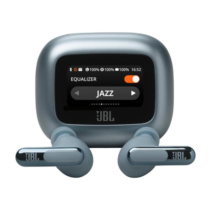 JBL Live Beam 3 | In-ear headphones - 1.45" LED touch screen - Blue-Sonxplus Drummondville