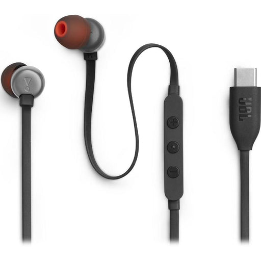 JBL Tune 310C | In-ear headphones - Wired - USB-C - 3-button remote control - Black-Sonxplus Drummondville