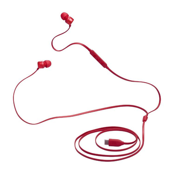 JBL Tune 310C | In-ear headphones - Wired - USB-C - 3-button remote control - Rouge-Sonxplus Drummondville