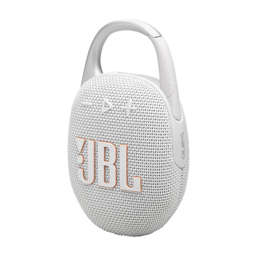 JBL Clip 5 | Portable Carabiner Speaker - Bluetooth - IP67 - White-Sonxplus Drummondville