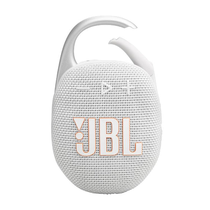 JBL Clip 5 | Portable Carabiner Speaker - Bluetooth - IP67 - White-Sonxplus Drummondville