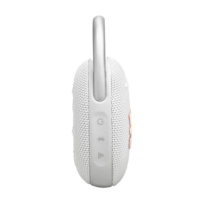 JBL Clip 5 | Portable Carabiner Speaker - Bluetooth - IP67 - White-Sonxplus Drummondville