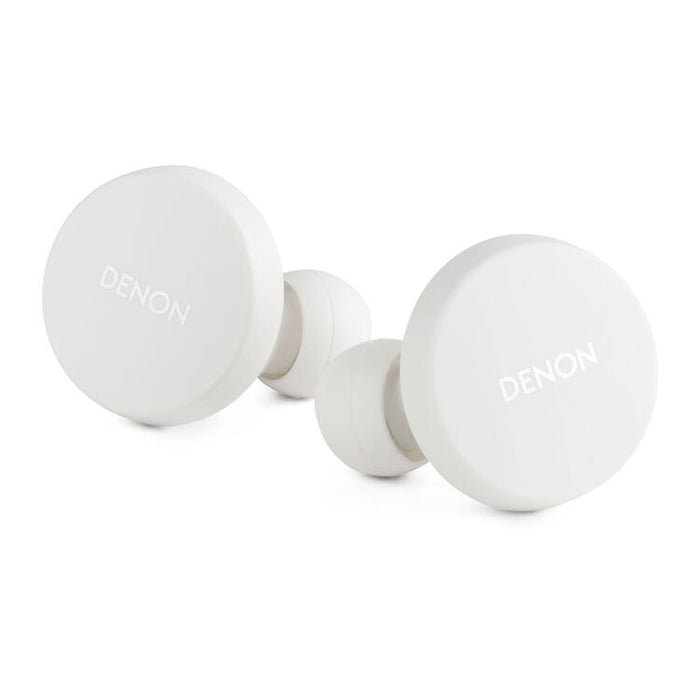 Denon PERL | In-Ear Headphones - Wireless - Bluetooth - Masimo Adaptive Acoustic Technology - White-Sonxplus Drummondville