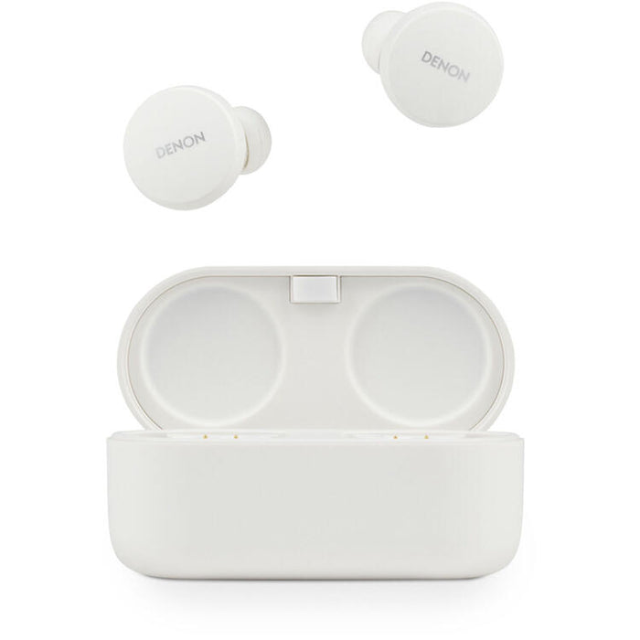 Denon PERL | In-Ear Headphones - Wireless - Bluetooth - Masimo Adaptive Acoustic Technology - White-Sonxplus Drummondville