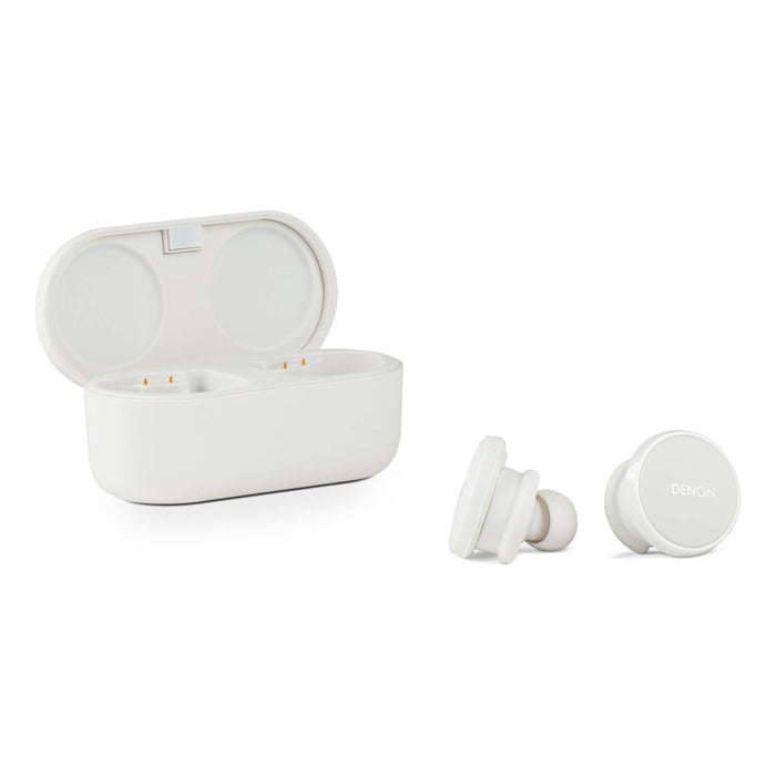 Denon PERL PRO | In-Ear Headphones - Wireless - Bluetooth - Masimo Adaptive Acoustic Technology - White-Sonxplus Drummondville