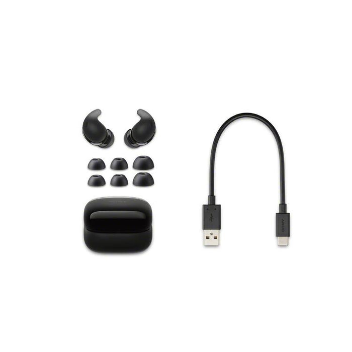 Sony LinkBuds Fit | In-Ear Headphones - 100% Wireless - Bluetooth - Microphone - Active Noise Cancellation - Black-Sonxplus Drummondville