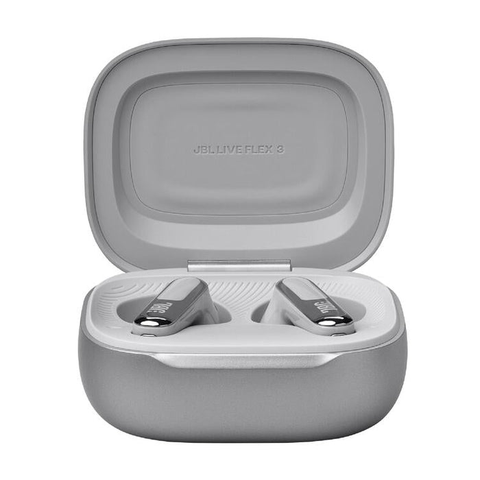 JBL Live Flex 3 | In-ear headphones - Wireless - Noise reduction - 1.45" touch screen - Silver-Sonxplus Drummondville