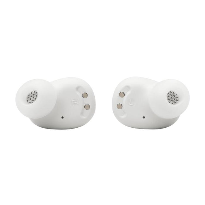 JBL Vibe Buds 2 | In-Ear Headphones - Wireless - Bluetooth - Smart Ambient Technology - White-Sonxplus Drummondville