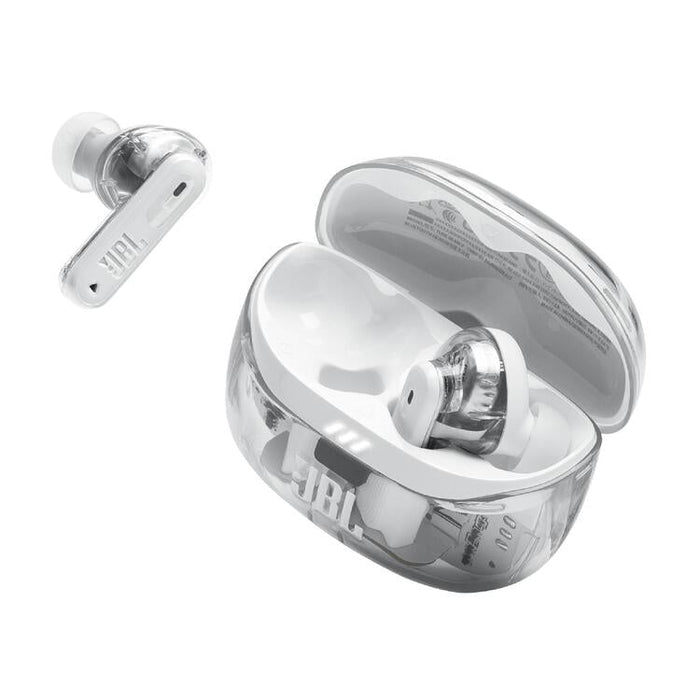 JBL Tune Beam 2 | In-Ear Headphones - 100% Wireless - Bluetooth - Smart Ambient - 6 Microphones - Phantom White-Sonxplus Drummondville