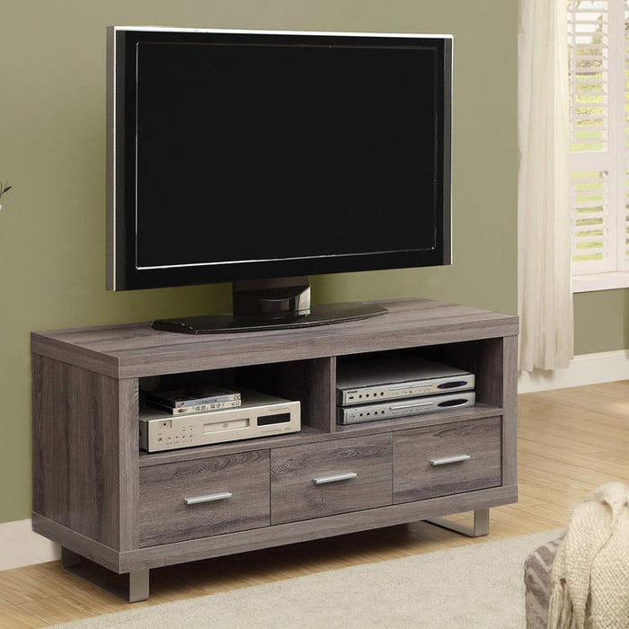 Monarch Specialties I 3250 | TV stand - 48" - 3 Drawers - Dark taupe-Sonxplus Drummondville