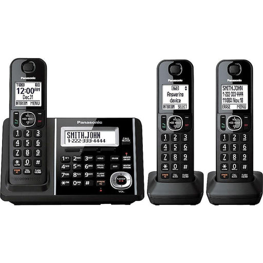 Panasonic KX-TGF343B | Cordless phone - 3 handsets - Answering machine - Black-Sonxplus Drummondville