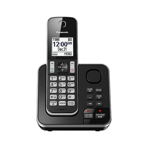 Panasonic KX-TGD390B | Cordless phone - 1 handset - Answering machine - Black-Sonxplus Drummondville 