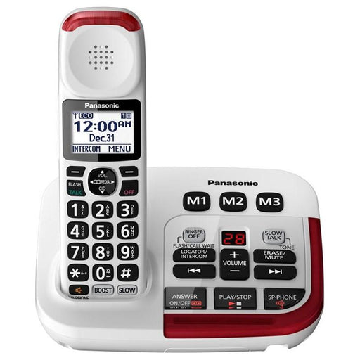 Panasonic KX-TGM470W | Cordless phone - 1 handset - Answering machine - Amplified 2X - White-Sonxplus Drummondville